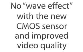 No “wave effect” and improved quality with the new CMOS sensor 